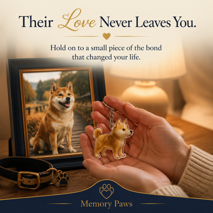 Personalized Pet Fur Keepsake Keychain