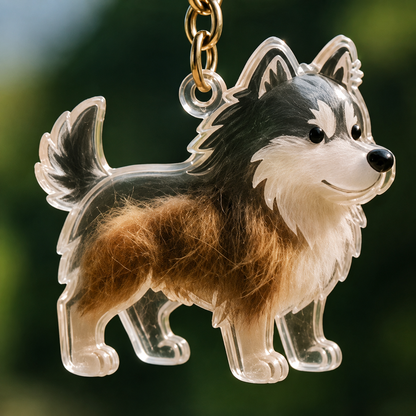 Personalized Pet Fur Keepsake Keychain
