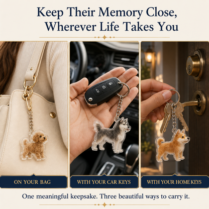 Personalized Pet Fur Keepsake Keychain