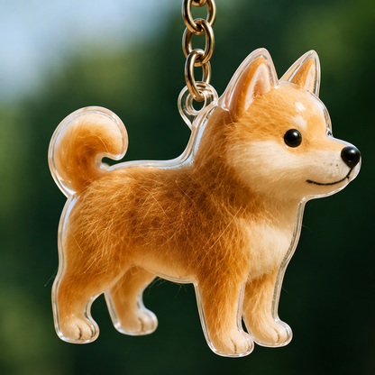 Personalized Pet Fur Keepsake Keychain